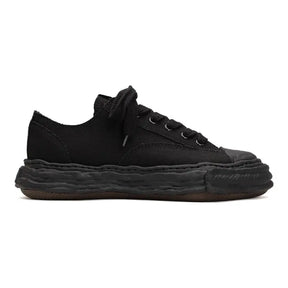 Maison MIHARA YASUHIRO „PETERSON23“ OG Sohle Canvas Low-Top Sneaker Schwarz