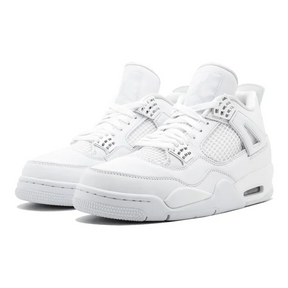 Air Jordan 4 Retro "Pure Money" Sneaker: Ikonischer Weißer Leder-Klassiker für Sammler