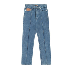 Corteiz Blaues Denim Set: Stylische Jacke & Jeans für Exklusiven Streetwear Look