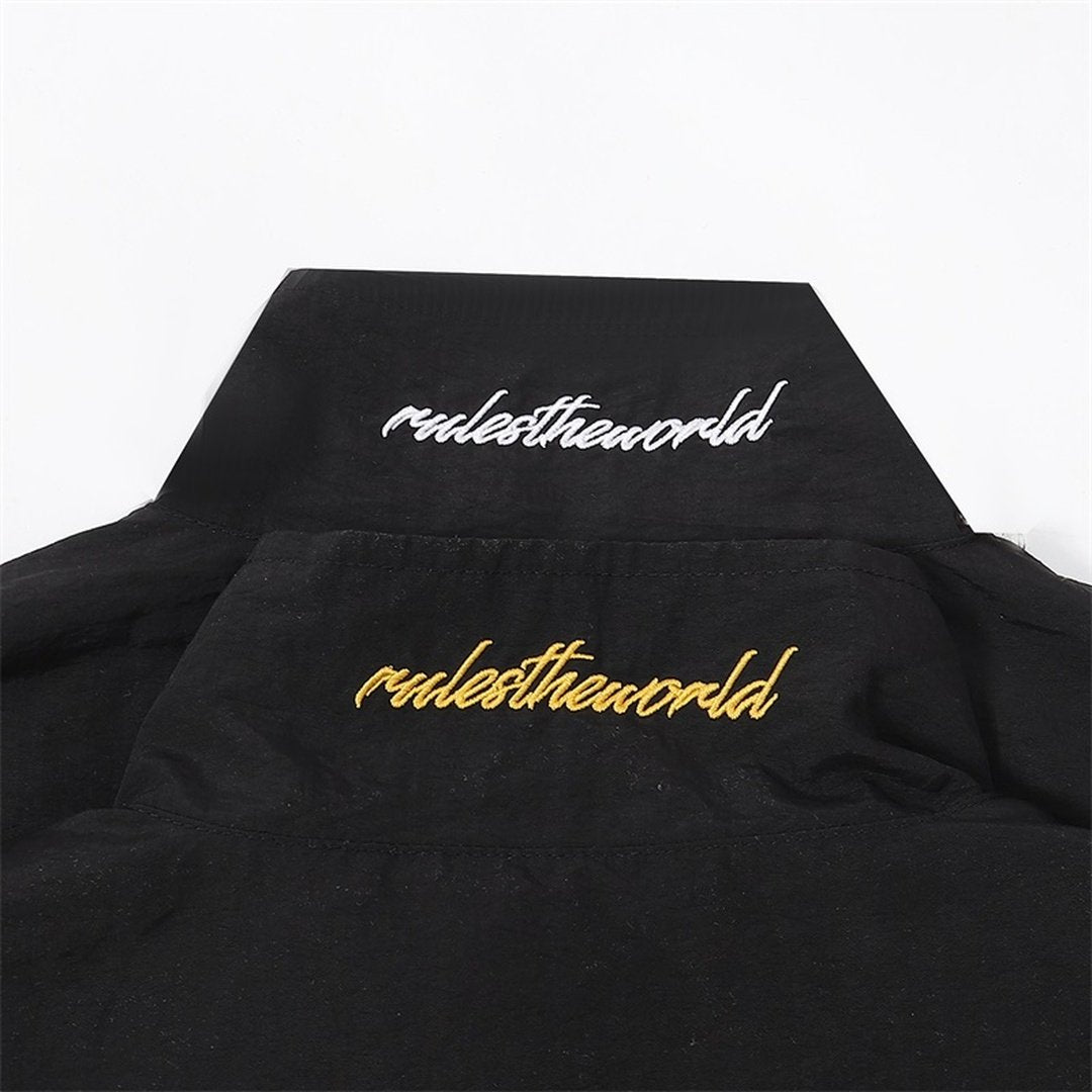 Corteiz Schwarz-Gelber Trainingsanzug Set: Stylischer Streetwear Freizeitanzug für Herren
