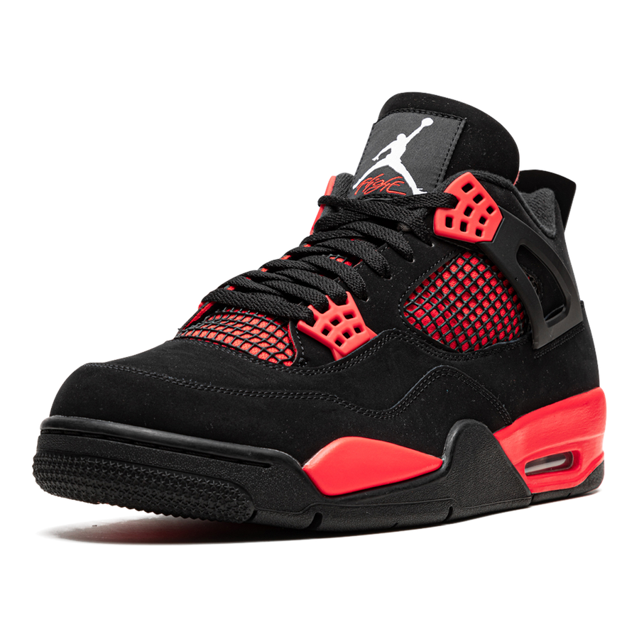 Air Jordan 4 Retro 'Red Thunder' Sneaker Herren - Legendärer Schwarz Rot Basketballschuh