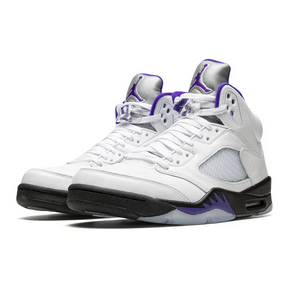 Air Jordan 5 Retro Concord Sneaker: Ikonischer Stil, Premium-Leder, Violette Akzente