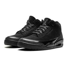Air Jordan 3 Retro "Black Cat" Elegante Schwarze Sneaker für Herren – Legendärer Style